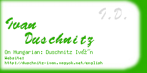 ivan duschnitz business card